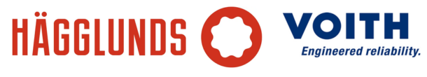 Logos des partenaires réparations moteurs EDHD : Hagglunds et Voith.