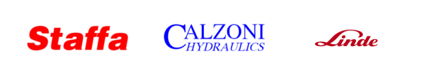 Logos Staffa, Calzoni Hydraulics et Linde, fabricants de moteurs hydrauliques industriels, partenaires de l’atelier EDHD