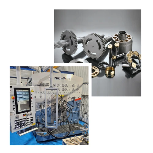 Réparation de moteur hydraulique avec contrôle sur banc d’essai et composants internes
